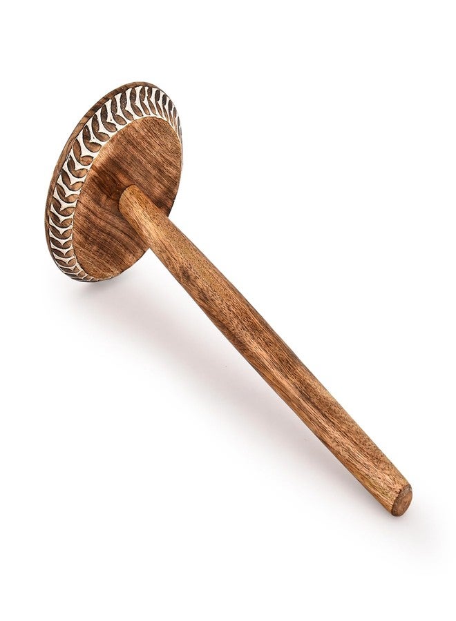 Kaizen Casa Paper Towel Holders Mango Wood Standing Rolls Holder for Kitchen, for Kitchen Counter, Dining Table, Bathroom (6" x 6"x 14") - Image 3